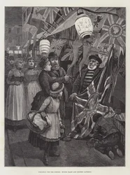 Voorbereidingen voor het Jubileum, vlaggen en Chinese lantaarns kopen